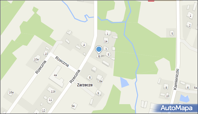 Parszów, Rzeczna, 6, mapa Parszów