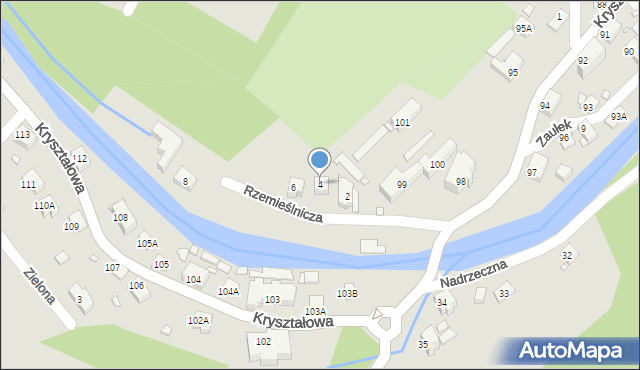 Piechowice, Rzemieślnicza, 4, mapa Piechowice