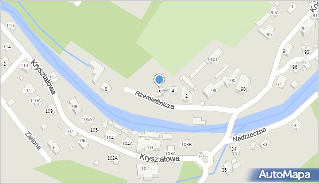 Piechowice, Rzemieślnicza, 6, mapa Piechowice