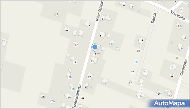 Pierściec, Rzemieślnicza, 13, mapa Pierściec