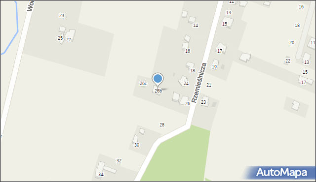 Pierściec, Rzemieślnicza, 26b, mapa Pierściec