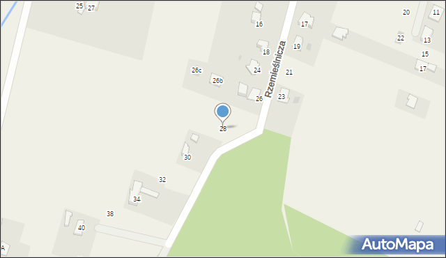 Pierściec, Rzemieślnicza, 28, mapa Pierściec