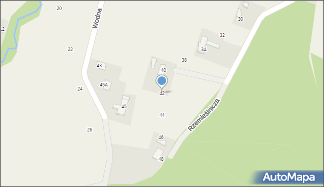 Pierściec, Rzemieślnicza, 42, mapa Pierściec