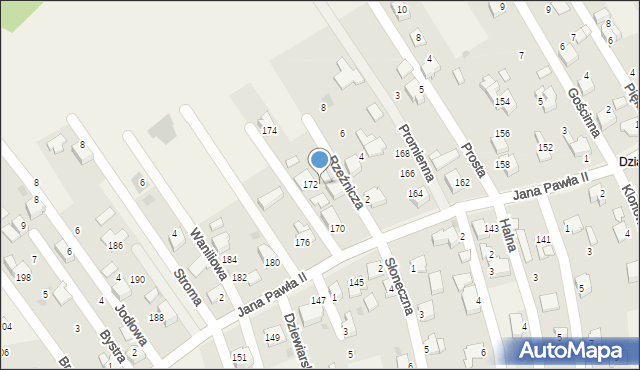 Pietrzykowice, Rzeźnicza, 3, mapa Pietrzykowice