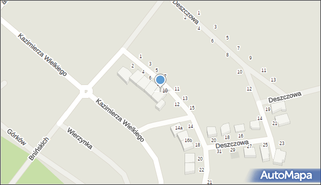 Piła, Rzeczna, 10A, mapa Piły