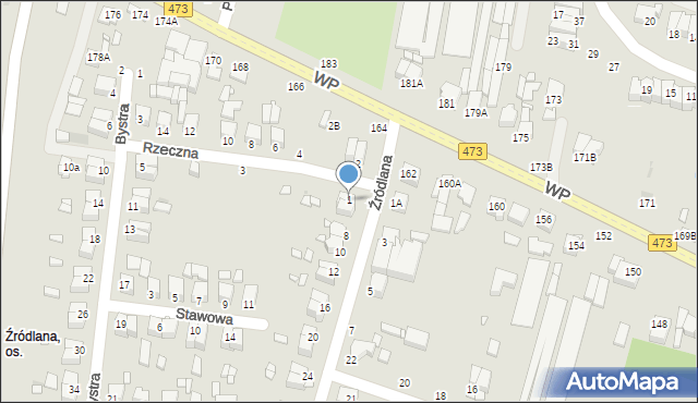 Piotrków Trybunalski, Rzeczna, 1, mapa Piotrków Trybunalski