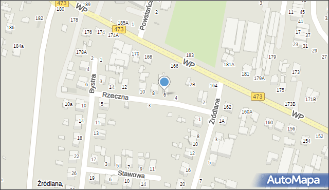 Piotrków Trybunalski, Rzeczna, 6, mapa Piotrków Trybunalski