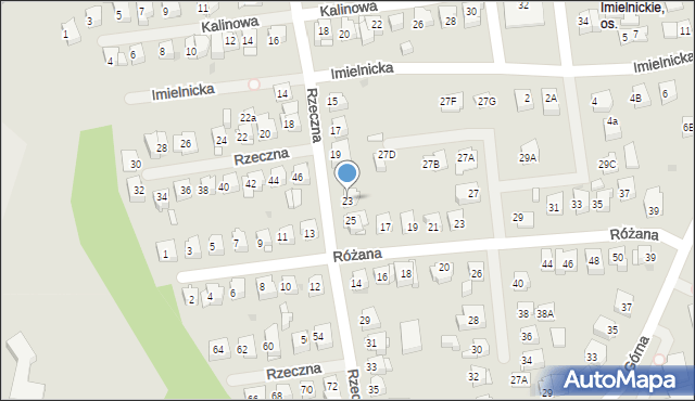 Płock, Rzeczna, 23, mapa Płock