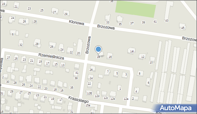 Poddębice, Rzemieślnicza, 18, mapa Poddębice