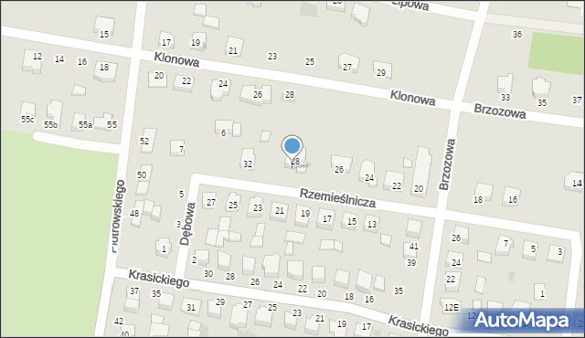 Poddębice, Rzemieślnicza, 30, mapa Poddębice