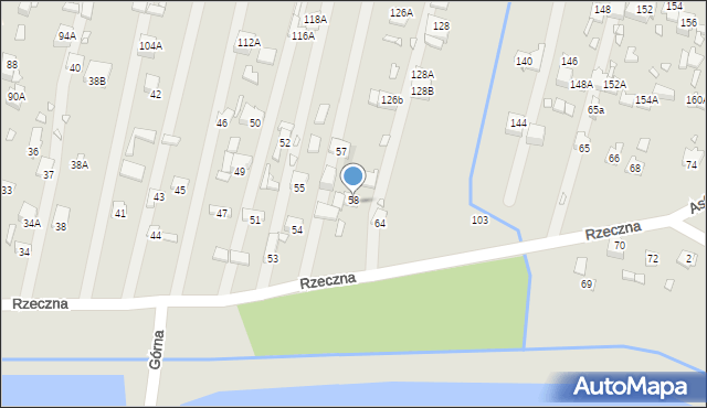 Poręba, Rzeczna, 59, mapa Poręba