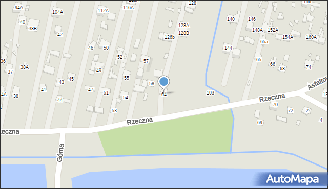 Poręba, Rzeczna, 64, mapa Poręba