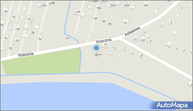 Poręba, Rzeczna, 69, mapa Poręba