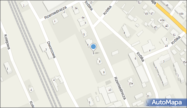 Prostki, Rzemieślnicza, 7, mapa Prostki
