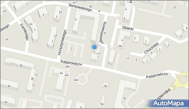 Pruszcz Gdański, Rzewuskiego Wacława, 1a, mapa Pruszcz Gdański