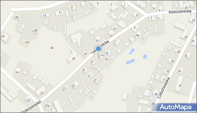 Przechlewo, Rzeczenicka, 11, mapa Przechlewo