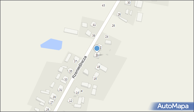 Przemęt, Rzemieślnicza, 20, mapa Przemęt
