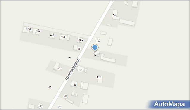 Przemęt, Rzemieślnicza, 34, mapa Przemęt