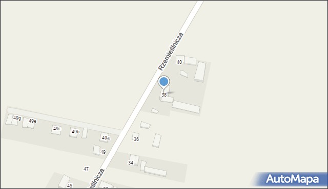 Przemęt, Rzemieślnicza, 38, mapa Przemęt