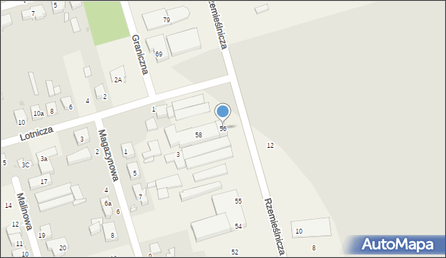 Przeźmierowo, Rzemieślnicza, 56, mapa Przeźmierowo