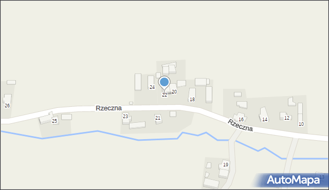 Przybymierz, Rzeczna, 22, mapa Przybymierz