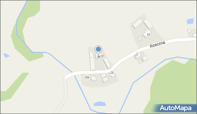 Przybymierz, Rzeczna, 36, mapa Przybymierz