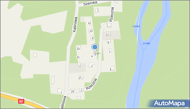 Puste Łąki, Rzeczna, 3, mapa Puste Łąki