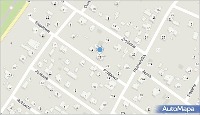 Puszczykowo, Rządowa, 2B, mapa Puszczykowo