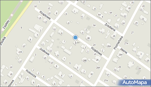 Puszczykowo, Rządowa, 5, mapa Puszczykowo