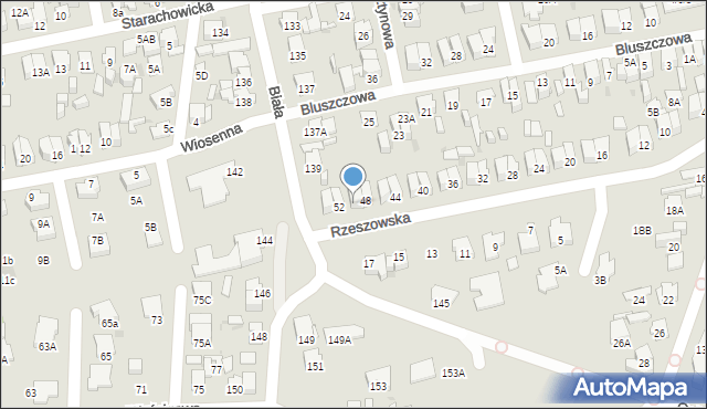 Radom, Rzeszowska, 50, mapa Radomia