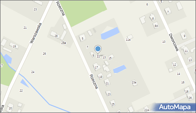 Radziwiłłów, Rzeczna, 11, mapa Radziwiłłów