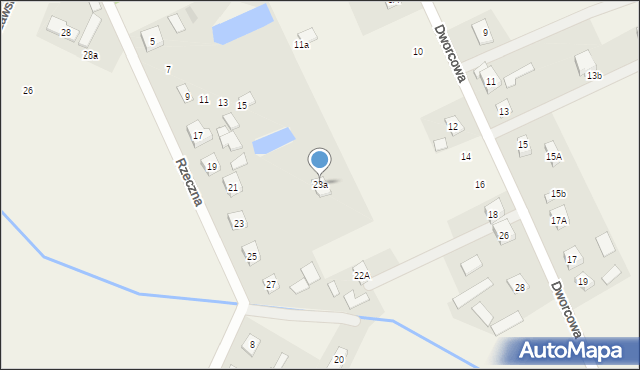 Radziwiłłów, Rzeczna, 23a, mapa Radziwiłłów