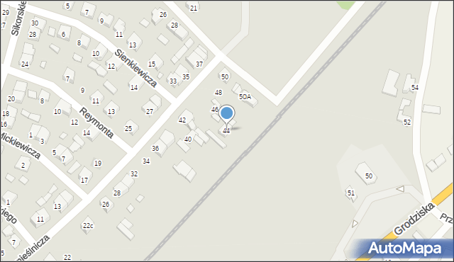 Rakoniewice, Rzemieślnicza, 44, mapa Rakoniewice