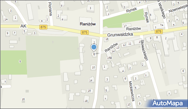 Raniżów, Rzeszowska, 6, mapa Raniżów