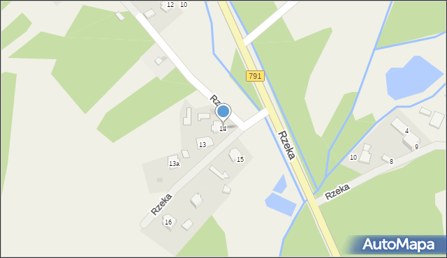 Rodaki, Rzeka, 14, mapa Rodaki