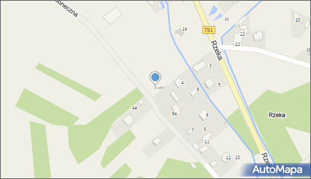 Rodaki, Rzeka, 4b, mapa Rodaki