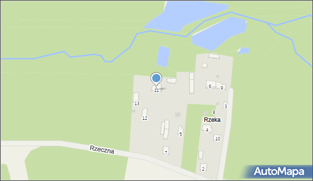 Rogów, Rzeczna, 11, mapa Rogów