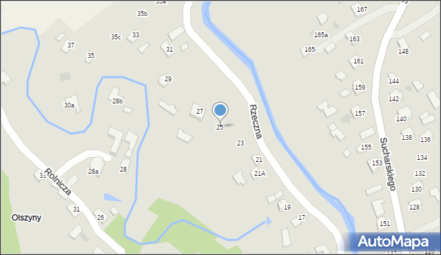 Ropczyce, Rzeczna, 25, mapa Ropczyce