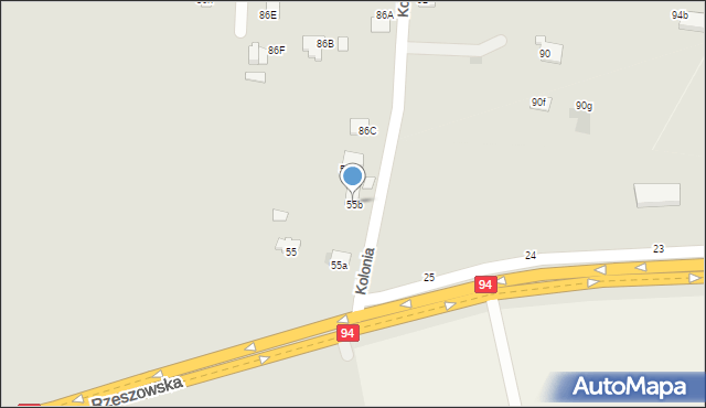 Ropczyce, Rzeszowska, 55b, mapa Ropczyce