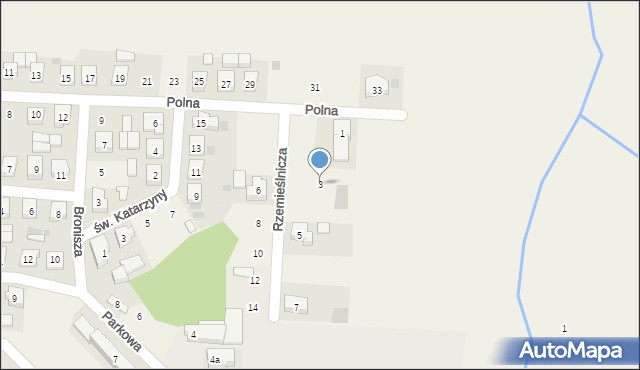 Rozdrażew, Rzemieślnicza, 3, mapa Rozdrażew