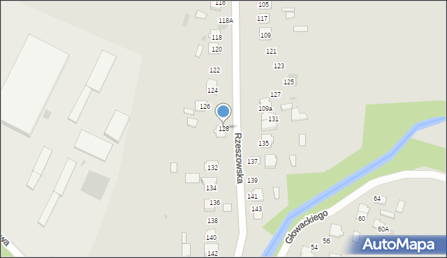 Rudnik nad Sanem, Rzeszowska, 128, mapa Rudnik nad Sanem