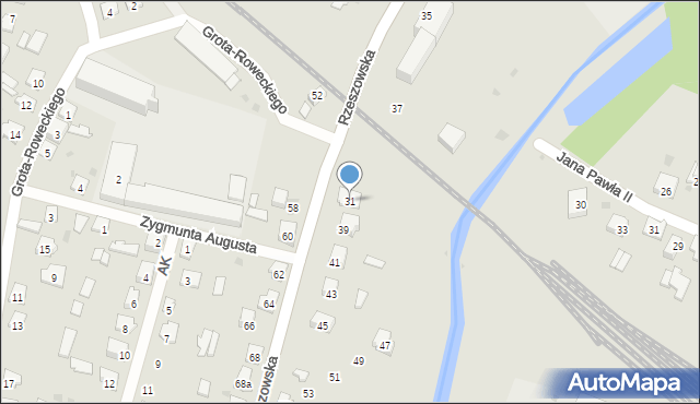 Rudnik nad Sanem, Rzeszowska, 31, mapa Rudnik nad Sanem