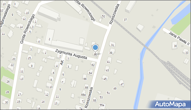 Rudnik nad Sanem, Rzeszowska, 60, mapa Rudnik nad Sanem