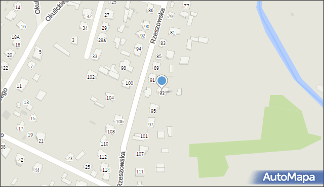 Rudnik nad Sanem, Rzeszowska, 93, mapa Rudnik nad Sanem