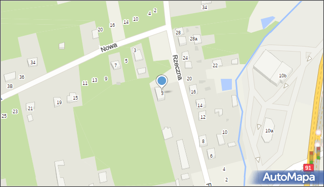 Rudnik Wielki, Rzeczna, 3, mapa Rudnik Wielki