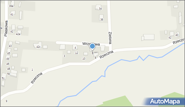 Rusinowice, Rzeczna, 6, mapa Rusinowice
