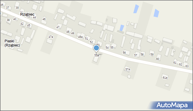 Rząbiec, Rząbiec, 53a, mapa Rząbiec