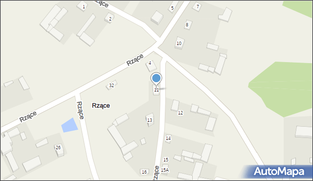 Rzące, Rzące, 11, mapa Rzące