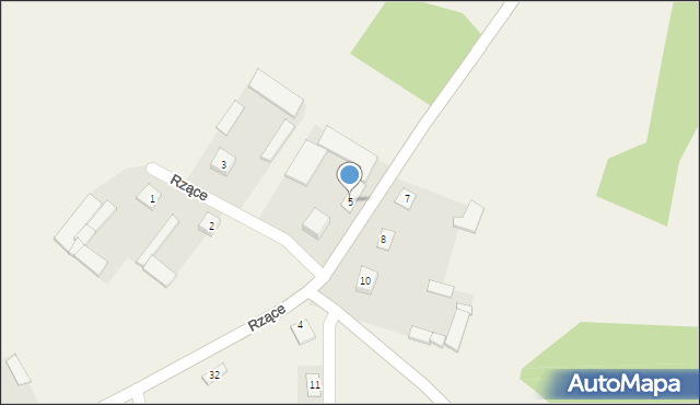 Rzące, Rzące, 5, mapa Rzące