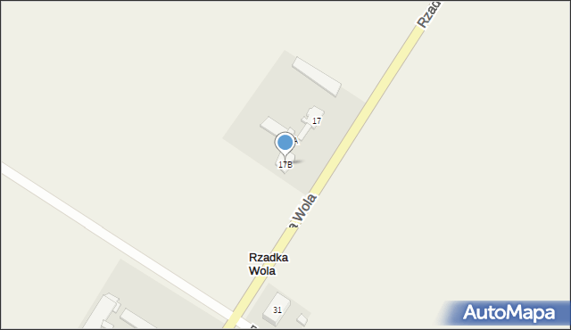 Rzadka Wola, Rzadka Wola, 17B, mapa Rzadka Wola